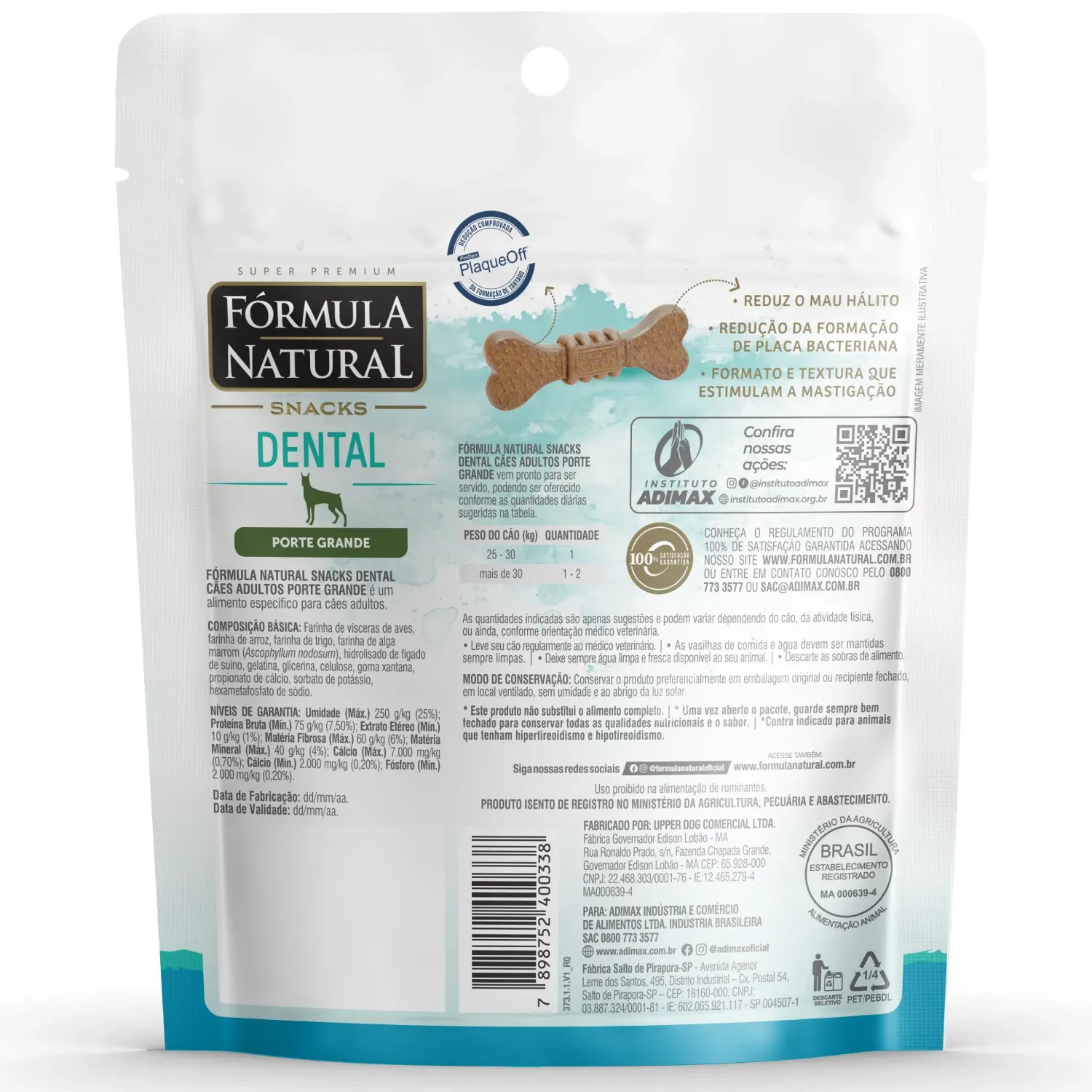 Snacks Fórmula Natural Dental Cães Grandes